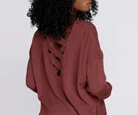 Cozy Vibes Lattice Tunic