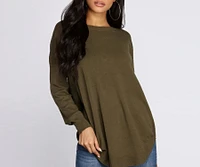 Cozy Vibes Lattice Tunic