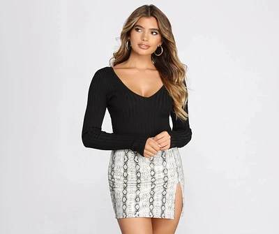 Basic Babe Sweater Bodysuit