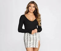 Basic Babe Sweater Bodysuit