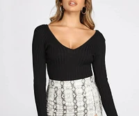 Basic Babe Sweater Bodysuit