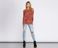 Chic Cable Knit Sweater