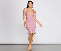 Trumpet Hem Bandage Dress