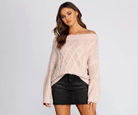 Chic Cable Knit Sweater
