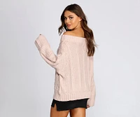 Chic Cable Knit Sweater