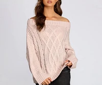 Chic Cable Knit Sweater