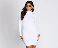 Chic Turtleneck Sweater Dress
