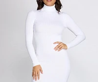 Chic Turtleneck Sweater Dress