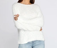 Soft And Sweet Popcorn Knit Sweater