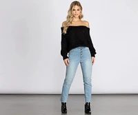 Knit Off The Shoulder Sweater