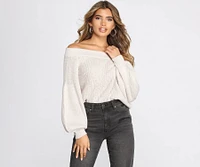 Perfect Puff Sleeve Off The Shoulder Sweater