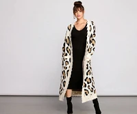 Stylishly Spotted Leopard Print Duster