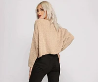 Keep It Chill Chenille Cropped Sweater