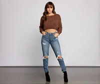 Cozy Chenille Cropped Sweater