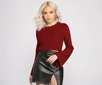 Feeling Good Bell Sleeve Crop Top