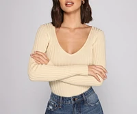 Layer Up Basic Ribbed Knit Bodysuit