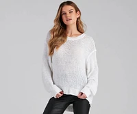 Effortless Chic Open Back Sweater