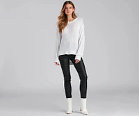 Effortless Chic Open Back Sweater