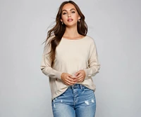 Cozy Basic Lattice Back Tunic