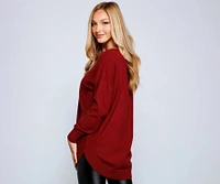 Cozy Basic Lattice Back Tunic