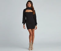 Trendy-Chic Long Sleeve Cropped Topper