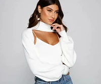 Trendy-Chic Long Sleeve Cropped Topper