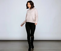 Cozy Up Waffle Knit Sweater