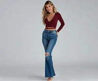 Pretty Wraps Long Sleeve Sweater