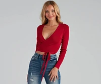 Pretty Wraps Long Sleeve Sweater