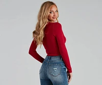 Pretty Wraps Long Sleeve Sweater