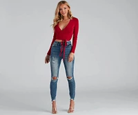 Pretty Wraps Long Sleeve Sweater