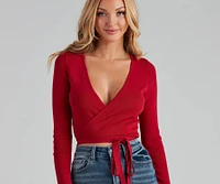 Pretty Wraps Long Sleeve Sweater