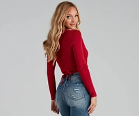 Pretty Wraps Long Sleeve Sweater