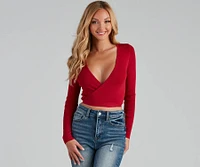 Pretty Wraps Long Sleeve Sweater