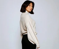 Cuddle Up Cable Knit Sweater