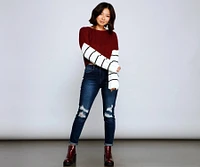 Casually On-Trend Striped Sweater
