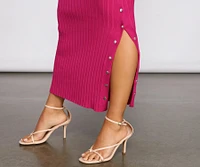 Button Up Style Midi Dress