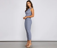 Button Up Style Midi Dress