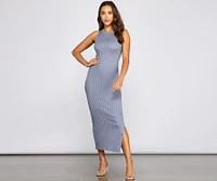 Button Up Style Midi Dress