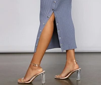 Button Up Style Midi Dress