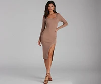 Day To Night Snap Button Midi Dress