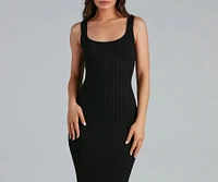 Taking the Plunge Scoop Neck Midi Dress