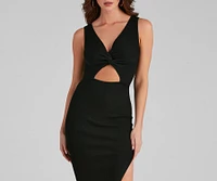 Wrapped Chic Style Midi Sweater Dress