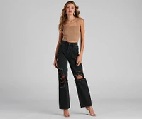 You Better Work Lace-Up Crop Top