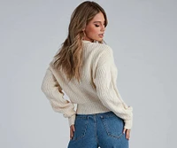Cold Weather Cable Knit Cardigan