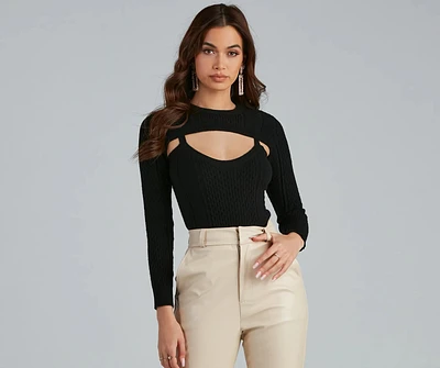 Keeping Knit Trendy Cable Top