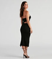 Take A Look Sweater Midi Dress