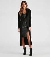 Forever Fabulous Faux Fur Knit Duster