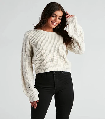 Cozy Up Cropped Knit Sweater