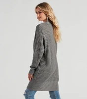 Cozy Up Cable Knit Oversized Cardgian